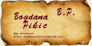 Bogdana Pikić vizit kartica